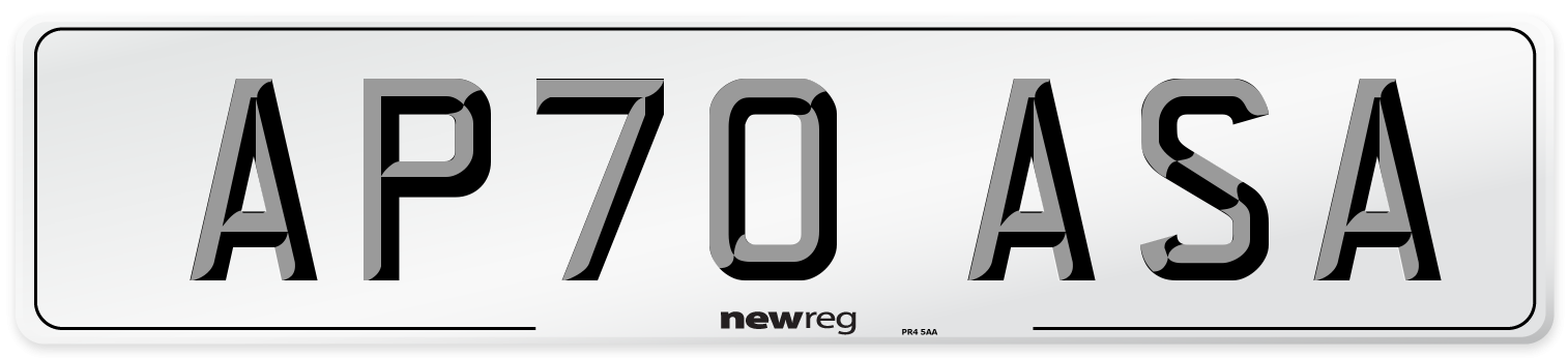 AP70 ASA Number Plate from New Reg
